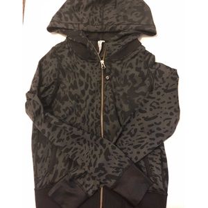 Leopard Lulu Lemon zip jacket.